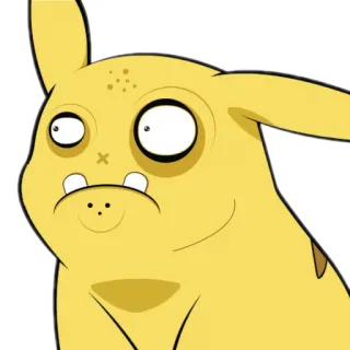 😕 Pikachu ปิกาจู, โปเกมอน, การ์ตูน, ตลก, น่ากลัว telegram sticker