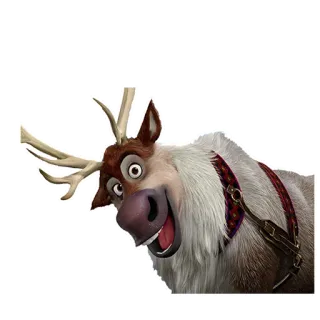 😁 Sven Frozen reindeer, sven, frozen, disney, cartoon, animal whatsapp sticker