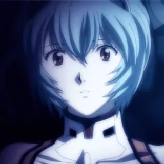 🌸 Rei Ayanami Neon Genesis Evangelion Anime, Rei Ayanami, Evangelion, chica, pelo azul telegram sticker