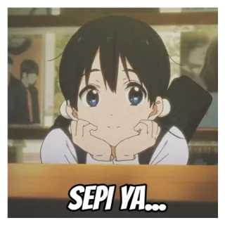 🙂 SEPI YA... anime, triste, solo, Indo telegram sticker