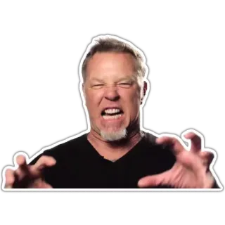 😠 James Hetfield metallica, james hetfield, musique, metal, rock telegram sticker