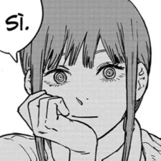 🙂 Sí. woman, manga, girl, face, expression, si telegram sticker