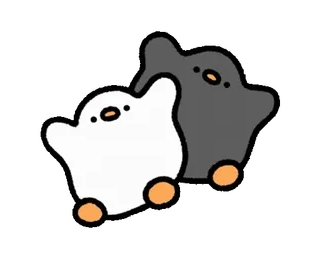 🐣 penguin, imut, menari, kartun, binatang, lucu telegram sticker