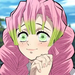 💕 Mitsuri Kanroji Demon Slayer Аниме, Манга, Клинок, рассекающий демонов, Мицури Канроджи, Столп Любви telegram sticker