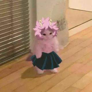 👽 Mina Ashido My Hero Academia cat, mina ashido, my hero academia, anime, funny, cute, fanart telegram sticker