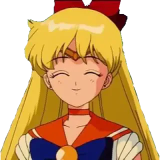 😊 Sailor Venus Sailor Moon อนิเมะ, การ์ตูน, เซเลอร์มูน, เซเลอร์วีนัส, มินาโกะ ไอโนะ telegram sticker