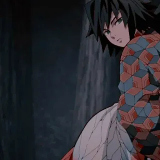 🌓 Giyu Tomioka Demon Slayer Аниме, Клинок, рассекающий демонов, Гию Томиока, Манга, Японская анимация, Аниме персонаж telegram sticker