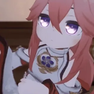🤭 Yae Miko Genshin Impact anime, game, Yae Miko, Genshin Impact, character, video game telegram sticker