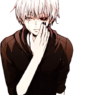 😈 Ken Kaneki Tokyo Ghoul 애니메이션, 만화, 구울, 캐릭터, 도쿄 구울, 카네키 켄 telegram sticker