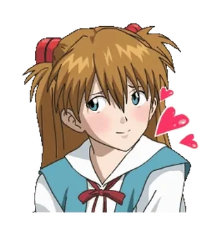 😕 Asuka Langley Soryu Neon Genesis Evangelion Anime, Gadis, Lucu, Hati, Asuka, Evangelion telegram sticker
