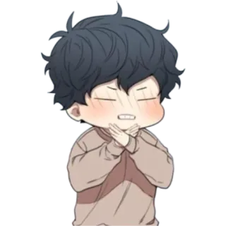 😵 Аниме, Чиби, Милый, Мультфильм, Персонаж telegram sticker