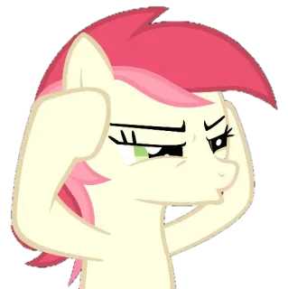 😖 Pony, Tier, Cartoon, Sticker, Denken, Zweifel, Verwirrt, Pferd whatsapp sticker