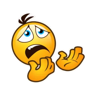 😓 emoji, sad, worried, scared, anxious, upset telegram sticker
