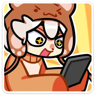 🤩 cartoon, anime, character, cute, angry telegram sticker