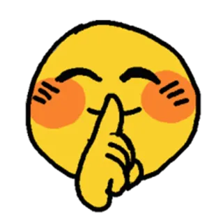 ☺️ shhh, silencio, callado, emoji telegram sticker