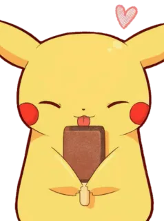 🍦 Pikachu โปเกมอน, น่ารัก, ไอศกรีม, อนิเมะ, การ์ตูน telegram sticker