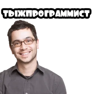 👨‍💻 ТЫЖПРОГРАММИСТ programmer, developer, coding, technology, IT, computer, person telegram sticker