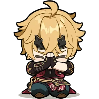 🙏 Thoma Genshin Impact Anime, Genshin Impact, Thoma, Sticker, Fofo, Video game telegram sticker