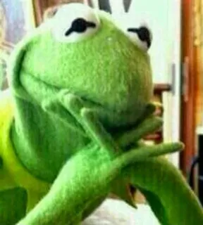 🤔 Kermit Kermit la rana, Meme, Pensare, Rana, Muppet telegram sticker