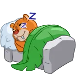 ๐ด Z sleeping, animal, cartoon, sleepy, tired telegram sticker
