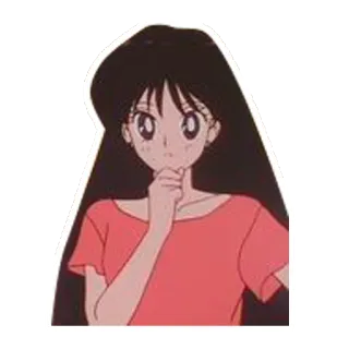😯 anime, girl, cartoon, character, sticker telegram sticker