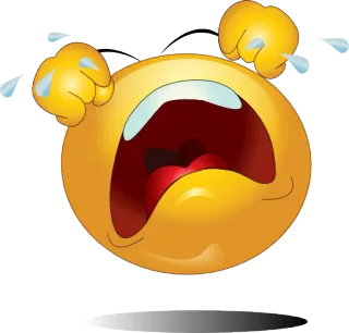 😭 llorando, emoji, triste, lágrimas, molesto telegram sticker