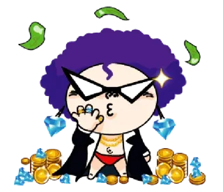 Purple Meme Face • @GreySunders telegram stickers