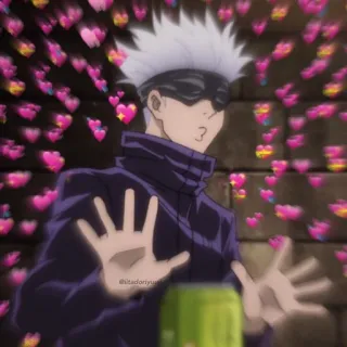 💕 Gojo Satoru Jujutsu Kaisen Gojo, Anime, Jujutsu Kaisen, Coração, Amor telegram sticker