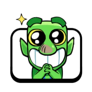 😃 goblin, cartoon, cute, happy, green telegram sticker