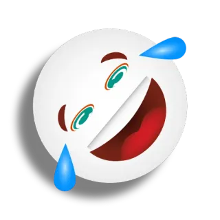 🤣 微笑, 表情符号, 笑, 开心, 哭, 喜悦, 眼泪, 表情 telegram sticker