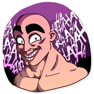 👁 HAHA jahat, penjahat, menyeramkan, menakutkan, horor, tertawa, gila telegram sticker