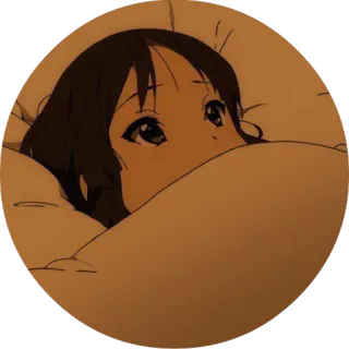😴 anime, ragazza, letto, assonnata, stanca whatsapp sticker