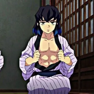 👺 Inosuke Hashibira Demon Slayer Anime, Demon Slayer, Inosuke, Hashibira, Personnage, Japonais telegram sticker
