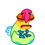 😔 cartoon, character, sad, sleepy, digital art, cute telegram sticker