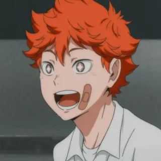 ✨ Shoyo Hinata Haikyu!! Аниме, Haikyuu, Шоё Хината, Мультфильм, Волейбол, Наклейка telegram sticker