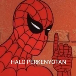 🕸 Spider-Man HALO PERKENYOTAN spiderman, marvel, superhéros, mème, drôle whatsapp sticker