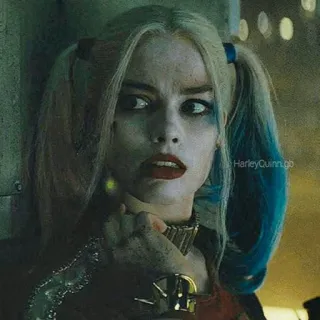 😕 Harley Quinn Suicide Squad Harley Quinn, Escuadrón Suicida, DC Comics, Margot Robbie, antihéroe, villano, femenina telegram sticker