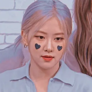 😐 Rose K-pop, Rose, cantora, idol, corações, bonita telegram sticker