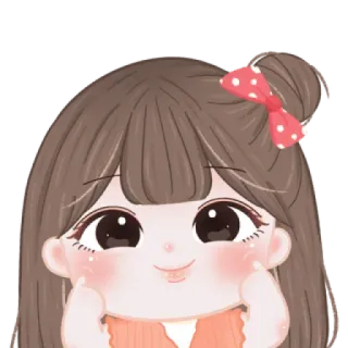 🍓 卡通, 女孩, 可爱, 贴纸, 插图, 人物 telegram sticker