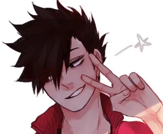 ✌ Anime, Manga, Friedenszeichen, Charakter, Kunst, Illustration telegram sticker