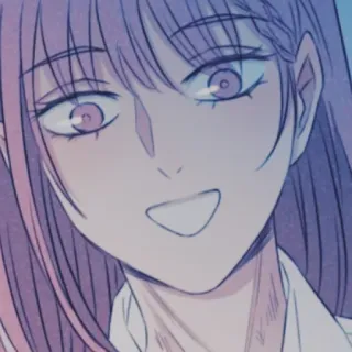 ✖ Anime, Manga, Donna, Ragazza, Cartone animato, Faccia, Sorriso telegram sticker