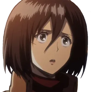 😧 Mikasa Ackerman Attack on Titan Anime, Personage, Attack on Titan, Mikasa, Mikasa Ackerman, Cartoon telegram sticker