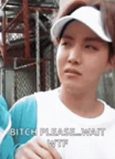 🤔 BITCH PLEASE_WTF Meme, Lustig, Offensiv, Ausdruck, Porträt whatsapp sticker