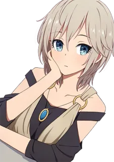 🥺 Anime, Ragazza, Ritratto, Cartone animato telegram sticker