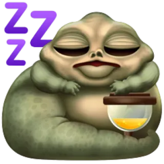 😴 Jabba the Hutt Star Wars jabba, star wars, dormire, hutt, alieno, assonnato telegram sticker