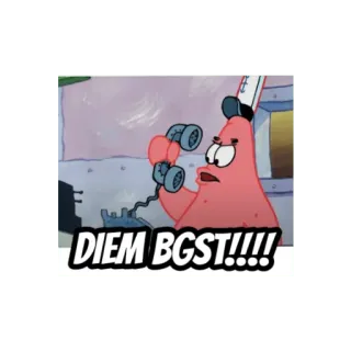 😀 Patrick Star Spongebob Squarepants DIEM BGST!!!! patrick, spongebob, kartun, hinaan, telepon, marah telegram sticker