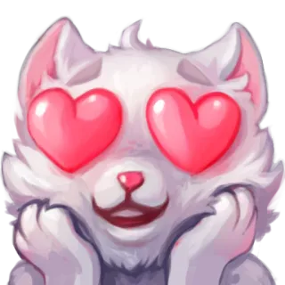 😍 cute, animal, cat, heart eyes, love, kawaii telegram sticker