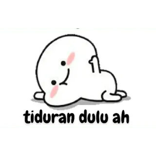 😀 tiduran dulu ah chill, lazy, cute, lying down, middle finger telegram sticker