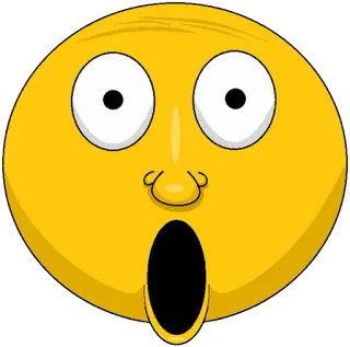 😲 emoji, shocked, surprised, emotion, yellow, face telegram sticker