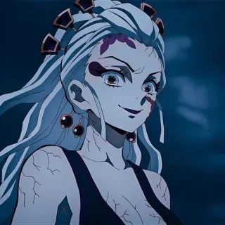 🤍 Daki Demon Slayer Anime, Demônio, Daki, Demon Slayer, Vilão telegram sticker